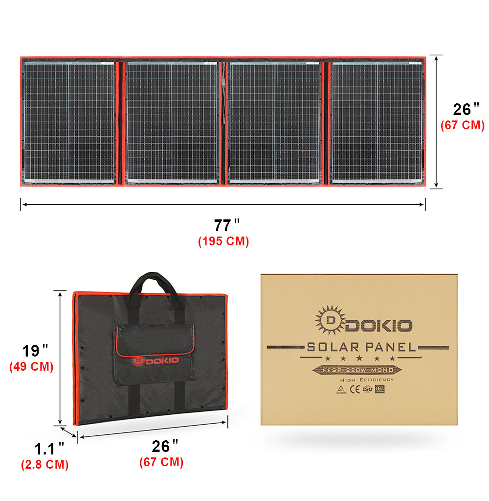 Dokio Brand Flexible Foldable  - مراجعة Flexible Solar Panel وسعره