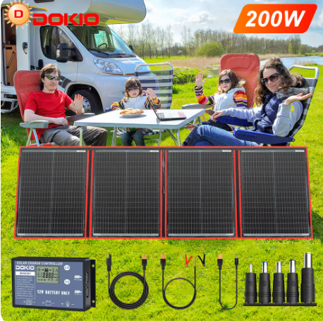 Dokio Brand Flexible Foldable  - مراجعة Flexible Solar Panel وسعره