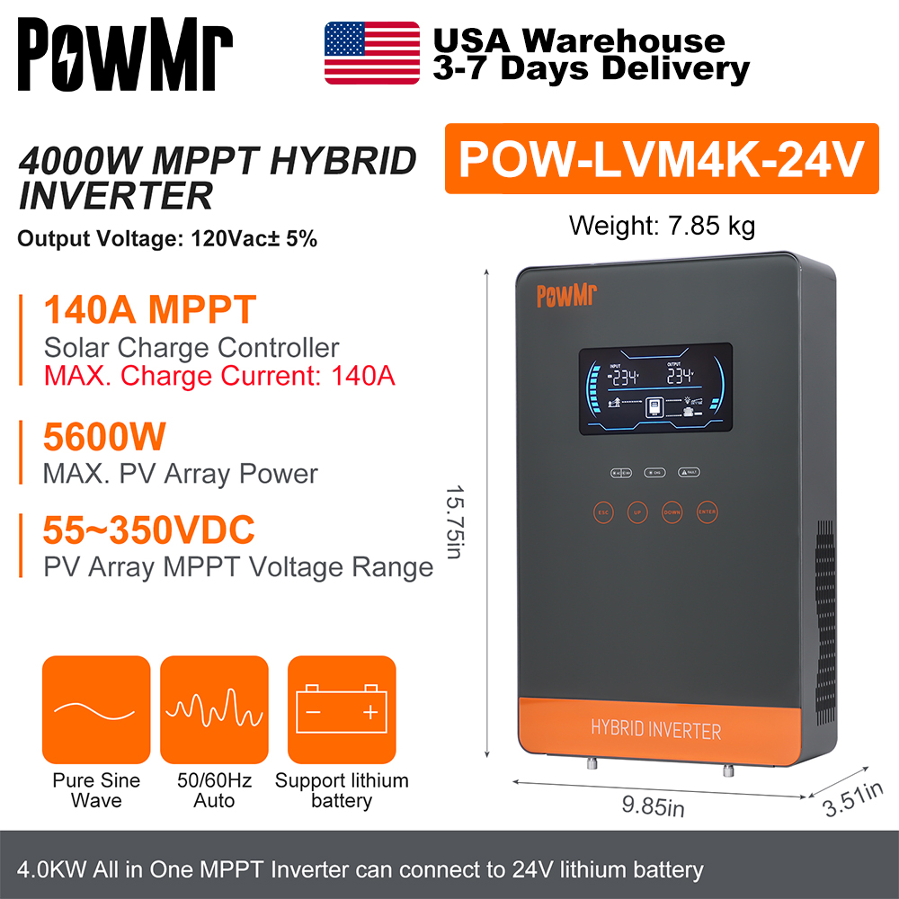 PowMr 4KW 110Vac 120Vac Off Gr - مراجعة Flexible Solar Panel وسعره