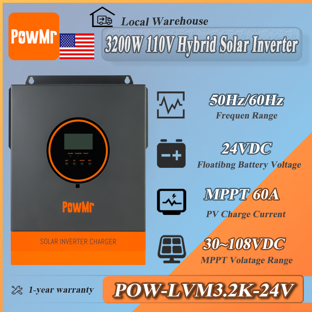PowMr 24V 3200W 110V Hybrid So - مراجعة Flexible Solar Panel وسعره