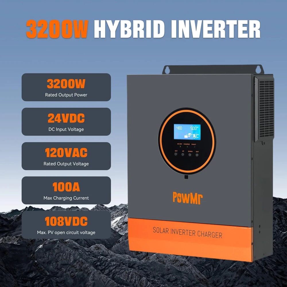 PowMr 24V 3200W 110V Hybrid So - مراجعة Flexible Solar Panel وسعره